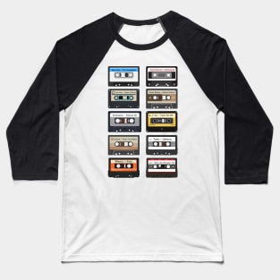 Cassette Tapes with Greatest Songs - Music Lover gift - Music Teacher Gift - Music Art Gift - Musician Gift Baseball T-Shirt